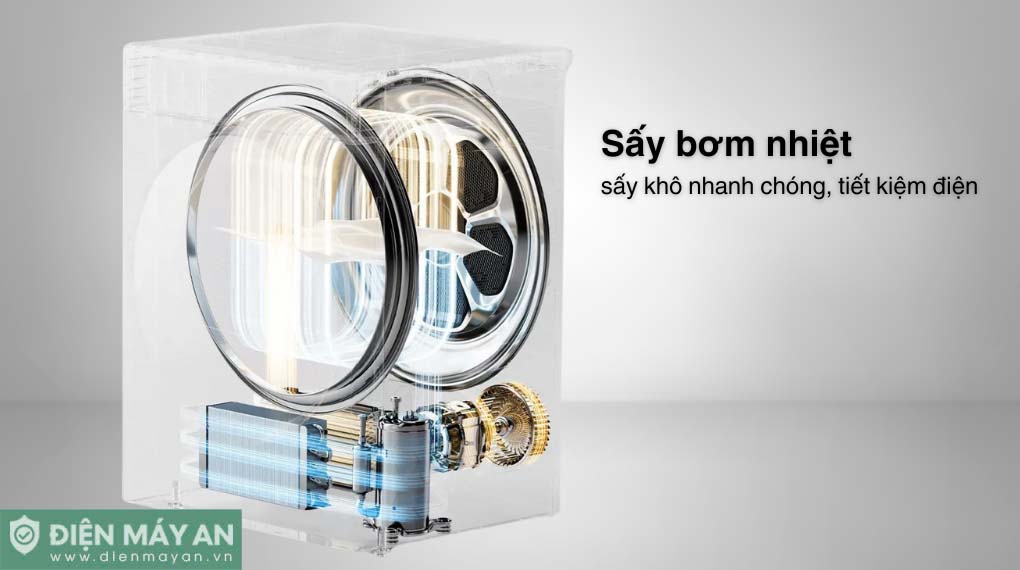 Máy sấy bơm nhiệt Toshiba 8 kg TD-T37BS90HWV(WT)